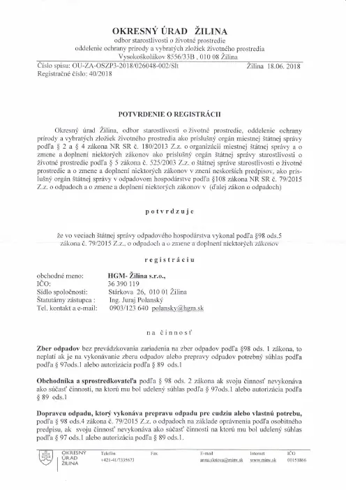 Náhľad prvej strany: Registrácia